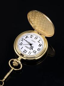 img 1 attached to 🕰️ Timeless Elegance: Mudder Vintage Stainless Quartz Pocket Watch