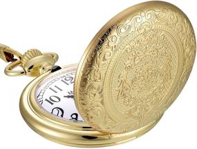 img 4 attached to 🕰️ Timeless Elegance: Mudder Vintage Stainless Quartz Pocket Watch