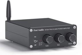 img 4 attached to 🔊 Fosi Audio BT20A Bluetooth 5.0 Stereo Audio 2 Channel Amplifier Receiver Mini Hi-Fi Class D Integrated Amp 2.0 CH for Home Speakers 100W x 2 with Bass and Treble Control TPA3116 (Includes Power Supply)