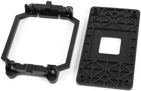 img 1 attached to 🔧 uxcell CPU Fan Stand Bracket Base for AM2 AM3 Socket - Black Plastic | Includes Four Screws