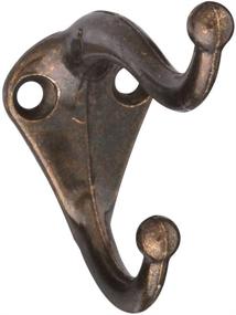 img 1 attached to 🧥 2-Pack of National Hardware N186-726 V160 Antique Brass Coat/Hat Hooks