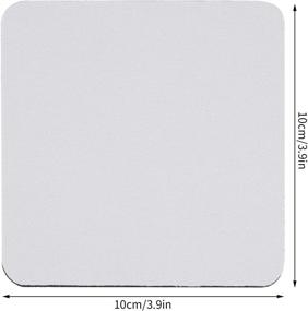img 3 attached to 14-Piece Sublimation Coaster Blank Set: Heat Transfer Rubber Cup Mats (Square, 3.9 x 3.9 x 0.12 inch)