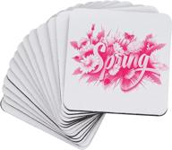 14-piece sublimation coaster blank set: heat transfer rubber cup mats (square, 3.9 x 3.9 x 0.12 inch) logo