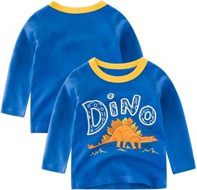 img 1 attached to Dinosaurs Crewneck Toddler T-Shirt for Boys - Kumary Boys' Clothing