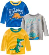 dinosaurs crewneck toddler t-shirt for boys - kumary boys' clothing logo