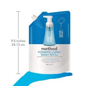 img 1 attached to 🧼 Convenient and Economical: Method Foaming Hand Wash Refill Pouch, Sea Minerals (3-Pack, 28 Fl Oz)