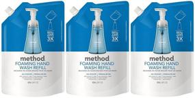 img 4 attached to 🧼 Convenient and Economical: Method Foaming Hand Wash Refill Pouch, Sea Minerals (3-Pack, 28 Fl Oz)