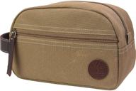 khaki timberland canvas travel kit - size 1, one-size compatible logo