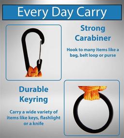img 1 attached to Adventures Paracord Keychain Carabiner Flashlight