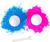 🏌️ golf ball gender reveal set – 2pcs baby gender reveal party supplies – fun & unique decorations – includes 2 golf balls, wooden tee – discreet non-disclosing design logo