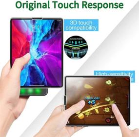 img 1 attached to 📱 TANTEK [3-Pack] iPad Pro 12.9-Inch Screen Protector (2020/2018 Model) - Tempered Glass Film, Ultra Clear, Anti-Scratch, Bubble-Free, Compatible with Face ID