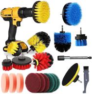 efficient cleaning made easy: i-clean drill brush attachment kits - 20-piece power scrubber brush cleaning kit for bathrooms, kitchens, autos, tiles, and more! logo