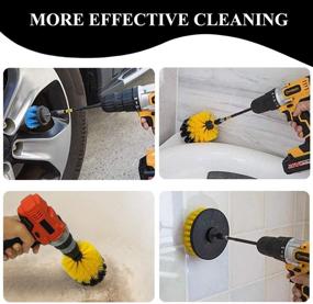 img 1 attached to Efficient Cleaning Made Easy: I-clean Drill Brush Attachment Kits - 20-Piece Power Scrubber Brush Cleaning Kit for Bathrooms, Kitchens, Autos, Tiles, and More!