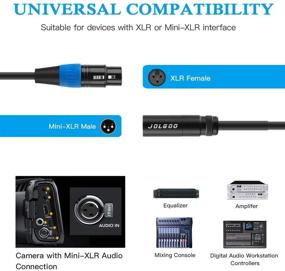 img 3 attached to 🔌 JOLGOO Mini XLR Male to XLR Female Adapter Cable - Perfect for BMPCC 4K Camera and Video Assist 4K/Sharp 8K, 1 Feet