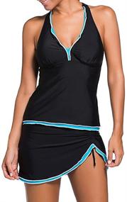 img 2 attached to Uniarmoire Swimsuit Tankini Skirted Swimwear Women's Clothing