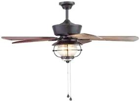 img 2 attached to Matte Bronze LED Indoor/Outdoor Ceiling Fan - Harbor Breeze Merrimack II 52-in with Light Kit (5-Blade)