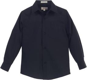img 1 attached to 👔 Long Sleeve Solid Dress Shirt for Boys by Gioberti