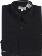 👔 long sleeve solid dress shirt for boys by gioberti logo