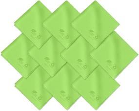 img 4 attached to 10-Pack of OPTIPAK Eco Friendly Microfiber Cleaning Cloths – Ideal for Glasses, Eyeglasses, Lenses, Electronics, Glassware, Camera Lenses, and Computer Screens (Green)