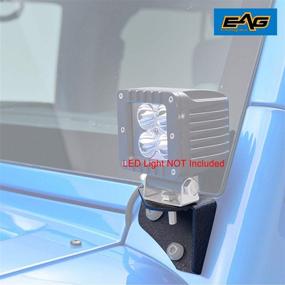 img 3 attached to EAG LED Light Windshield Mount Corner Relocate 🚗 Brackets Kit for 07-18 JK: Enhanced Visibility and Easy Installation