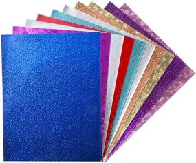 img 3 attached to 🎨 Hygloss Products Assorted Colors and Designs Embossed Metallic Foil Paper Sheets – 8.5 x 10 Inch, Pack of 30