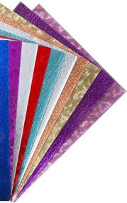 img 1 attached to 🎨 Hygloss Products Assorted Colors and Designs Embossed Metallic Foil Paper Sheets – 8.5 x 10 Inch, Pack of 30