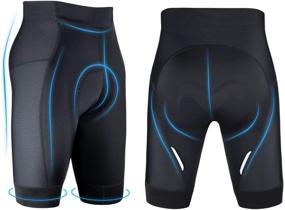 img 3 attached to 🚴 Ultimate Comfort and Performance: Men's Cycling Shorts with Coolmax Pad, Quick-Drying and Breathable, UPF 50+ Protection