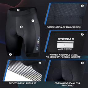 img 1 attached to 🚴 Ultimate Comfort and Performance: Men's Cycling Shorts with Coolmax Pad, Quick-Drying and Breathable, UPF 50+ Protection