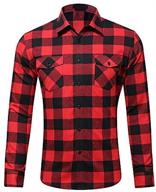 👔 premium long sleeve flannel shirts for men by mcedar: stylish hanging clothing and shirts logo