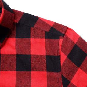 img 1 attached to 👔 Premium Long Sleeve Flannel Shirts for Men by MCEDAR: Stylish Hanging Clothing and Shirts