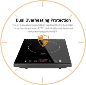 img 1 attached to Efficient and Safe iSiLER 1800W Portable Induction Cooktop: Sensor Touch, Kids Safety Lock, Timer, 18 Power & 17 Temperature Settings