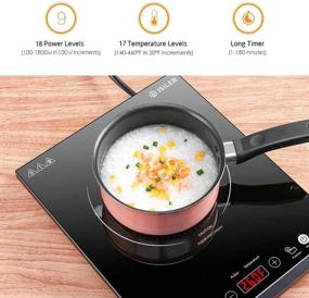 img 3 attached to Efficient and Safe iSiLER 1800W Portable Induction Cooktop: Sensor Touch, Kids Safety Lock, Timer, 18 Power & 17 Temperature Settings