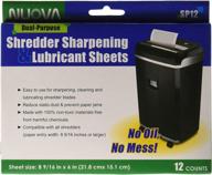 🔪 12 count sp12 shredder sharpening & lubricant sheets by nuova logo
