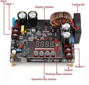 img 3 attached to Highly Efficient DC Buck Converter: DROK Step Down Power Supply Module with Adjustable Voltage Regulator Transformer Board and LED Display for Optimal Volt Reduction, 10V-65V to 0-60V 0-12A