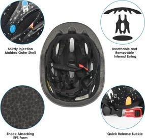 img 3 attached to 🚲 Multi-Sport Kids Bike Helmet: Adjustable Toddler Helmet for Cycling, Skateboarding, Scooting, Ages 3-15