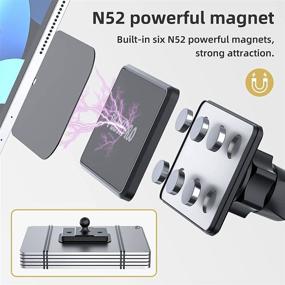 img 2 attached to 📱 PLDHPRO Magnetic Car Phone Tablet Holder: 360° Rotating Mount with Super Strong Magnet"