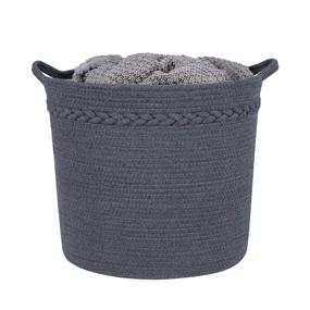 img 4 attached to 🧺 Gray Braided Crown Large Storage Woven Basket - Versatile and Decorative for Toys, Blankets, Laundry, Towels, Magazines, Baby Nursery