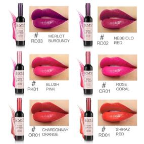 img 3 attached to 💄 Long-Lasting Waterproof Lip Tint Set - 6 Color Wine Lip Stains: Matte Lipstick, Lip Gloss, Lip Stain Kit
