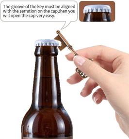 img 1 attached to 🔑 Vintage Skeleton Key Bottle Opener Set - 60 PCS Key Bottle Openers, Perfect Wedding Favors & Rustic Decorations with Escort Tag Card - Copper Finish