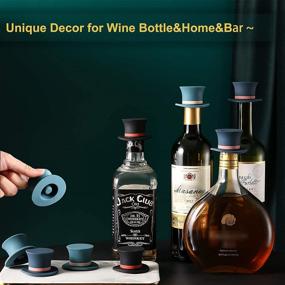 img 3 attached to Yougoals Funny Wine Stopper Set: Reusable Silicone Wine Caps for Wine and Beverage Bottles - Magic Wine Preserver Gift for Wine Lovers (Assorted Colors) - 3PK-BlackGreenBlue