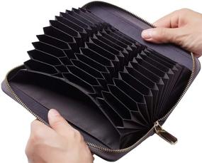 img 2 attached to Travelambo Leather Handbags and Wallets - Capacity Credit Wallet for Women