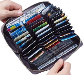img 4 attached to Travelambo Leather Handbags and Wallets - Capacity Credit Wallet for Women