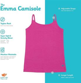 img 3 attached to Adjustable Layering Lucky Me Camisoles for Girls' Clothing