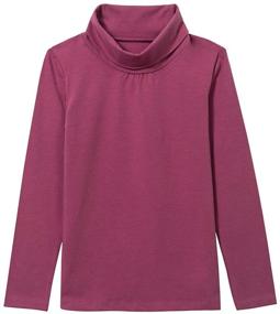 img 3 attached to 👚 UNACOO 2 Pack Turtleneck Long Sleeve Cotton Girls' Apparel