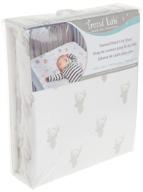 🦌 cozy and stylish: trend lab gray stag silhouettes deluxe flannel fitted crib sheet logo