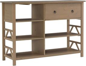 img 4 attached to Linon 86165GRY 01 KD U Media Center Driftwood