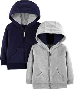 img 4 attached to Доступная и комфортная одежда для мальчиков - Simple Joys Carters 2 Pack Hoodies