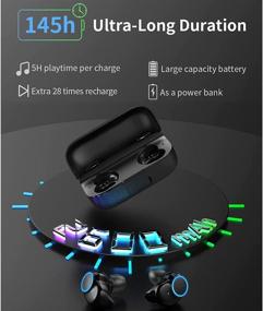 img 1 attached to 🎧 Идеальные беспроводные наушники TWS Bluetooth 5.0 T3 с микрофоном, шумоподавлением, трехмерным стереозвуком, спортивные Hi-Fi наушники, чехол для быстрой зарядки через USB C