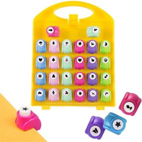 img 4 attached to 🎨 26pc Mini Paper Hole Punchers in a Convenient Case - Variety of Crafting Designs - Perfect Gift for Scrapbookers