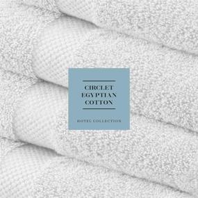 img 2 attached to Large White Luxury Cotton Washcloths 🛀 - Premium Hotel Spa Face Towel Set, 12-Pack